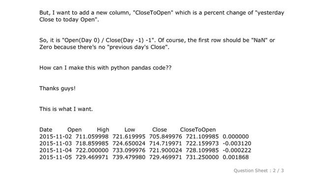 Pandas : python pandas percent change with columns of dataframe смотреть онлайн