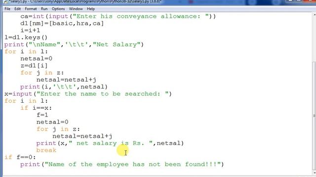 Dictionary in Python Searching through employee data смотреть онлайн
