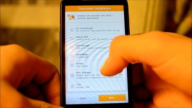 Установка прошивки CM7 Dorimanx ROM на HTC HD2: Aroma Installer
