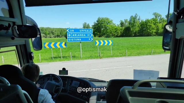 VOLVO 9900 Bus #drive  Eskilstuna Travel To Arlanda Airport Stockholm #sweden #bus #4k
