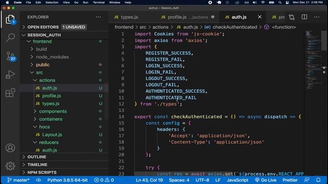 Django & React Session Authentication and CSRF | Part 9 - React Auth Status and Load User смотреть онлайн