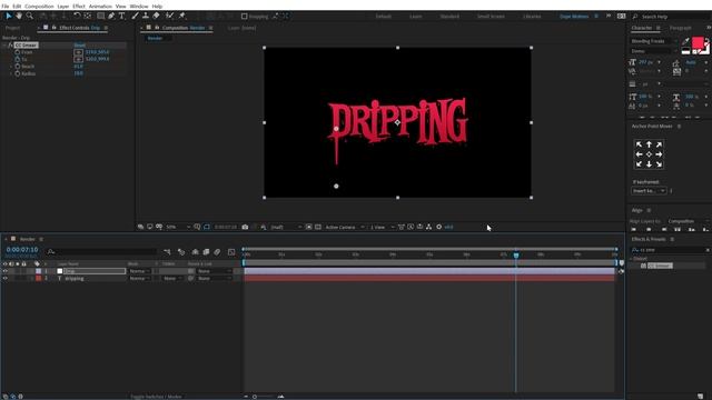Dripping Text Effect in After Effects - After Effects Tutorial - Motion Graphics смотреть онлайн