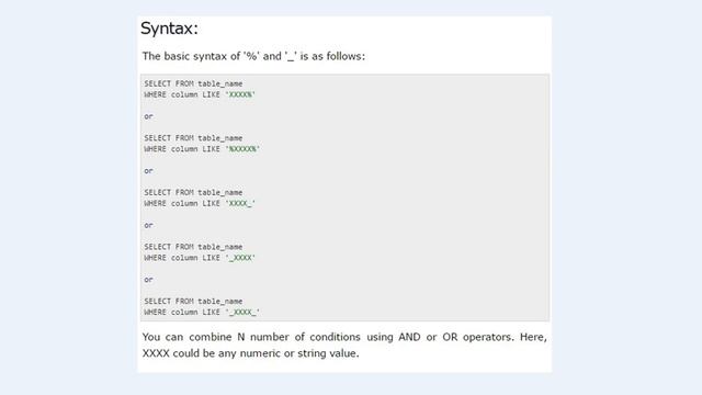 SQL Queries With PhpMyAdmin (Wildcard Operators)-Part:26 смотреть онлайн