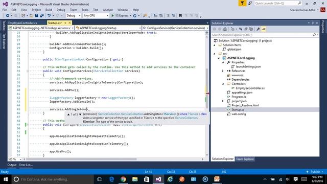 ASP NET Core - Logging смотреть онлайн