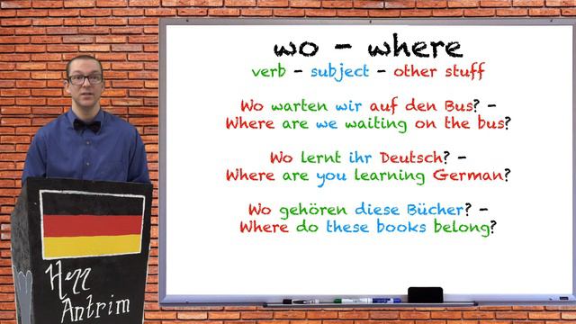 Question Word Order & Question Words - Beginner German with Herr Antrim Lesson #10 смотреть онлайн