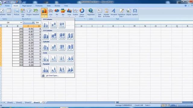 How to write "Graph (Sin,Cos)" by MS Excel смотреть онлайн