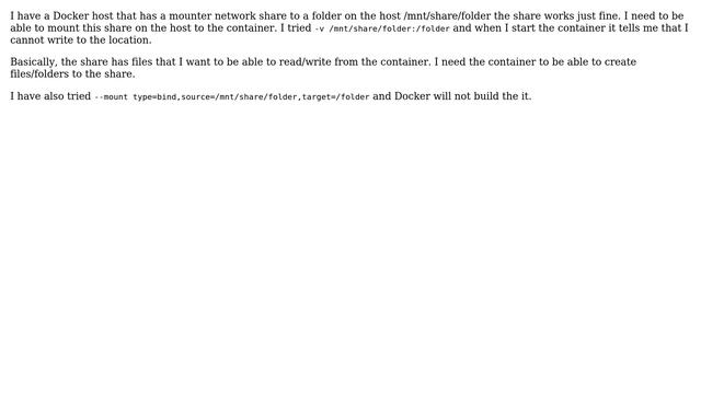 DevOps & SysAdmins: Docker Container Mount Volume to Hosts Mounted Network Share смотреть онлайн
