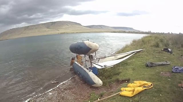 Закрыли сезон 2015, самодельный катамаран. смотреть онлайн