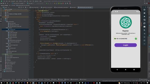 Flutter Firebase Phone authentication SHA keys - part 9 смотреть онлайн