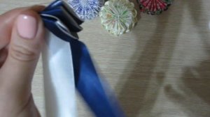 Как сделать бантик зефирку из атласных лент_ Мастер класс.