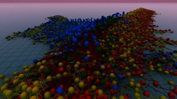 Stickman Fight Battle! Red vs Blue vs Yellow vs Green : 10,000 stickman and 100,000 stickman (UEBS)