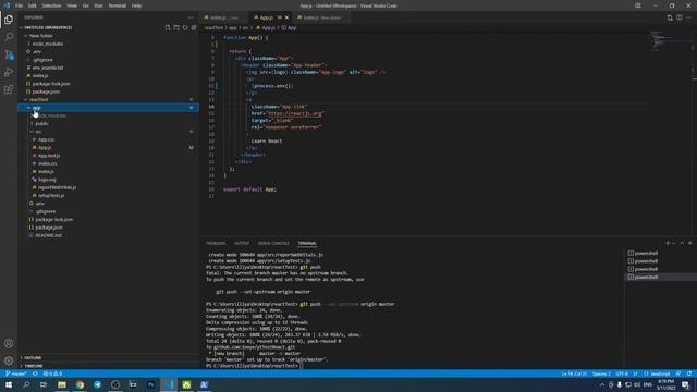 Как настроить .env файл. REACT/NODE смотреть онлайн