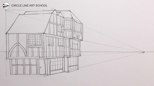 How To Draw Buildings In Detail: A Street In One-Point Perspective