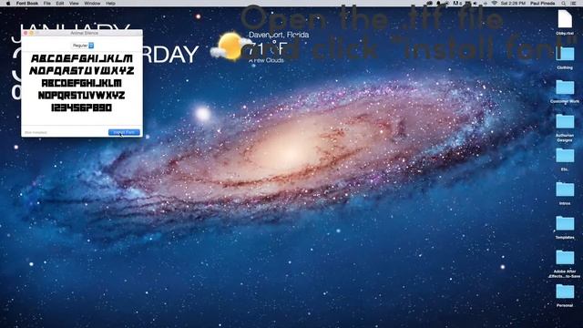 How to install Fonts in Photoshop CS6 (Mac ) смотреть онлайн