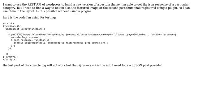 Wordpress: Get featured image and additional posts thumbnail Wordpress REST API смотреть онлайн