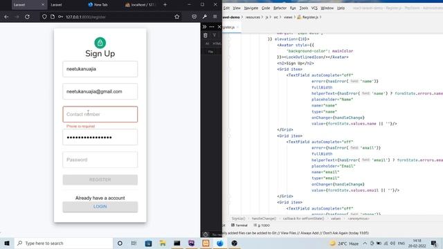 Explanation of Demo Project (react + laravel ) смотреть онлайн