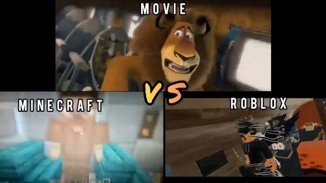 MADAGASCAR 2 ESCAPE AFRICA Plane Crash. Movie VS Minecraft VS Roblox смотреть онлайн