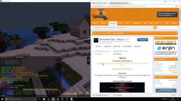 Animated Tab List Plugin Review | Minecraft Server Plugin Tutorial