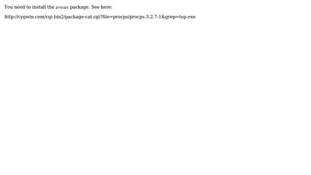 top command in cygwin? (6 Solutions!!) смотреть онлайн