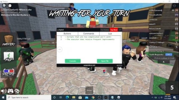 ROBLOX MM2 SCRIPT (Super OP) Fly And Noclip!!!
