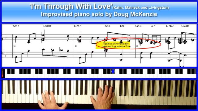 'I'm Through With Love' - Jazz piano Tutorial смотреть онлайн