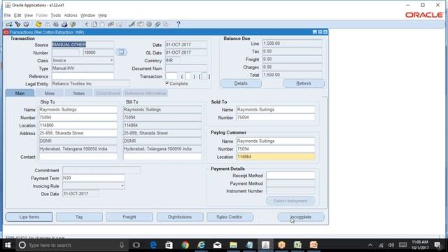 EBS Training Videos Part 41 - AR - Define Auto Accounting, Create AR Invoice, DM and Credit Memo смотреть онлайн