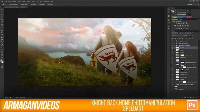 Knight Back Home - Speed art ( #Photoshop ) | CreativeStation смотреть онлайн