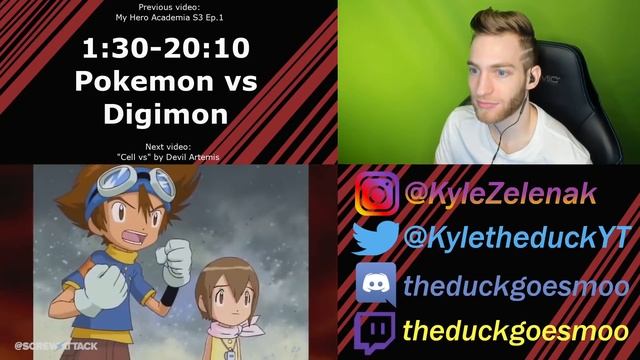 THESE AREN'T THE SAME?!?! Reacting to "Pokemon vs Digimon Death Battle" смотреть онлайн