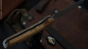 Марычев складной нож Ирбис (95х18, орех)