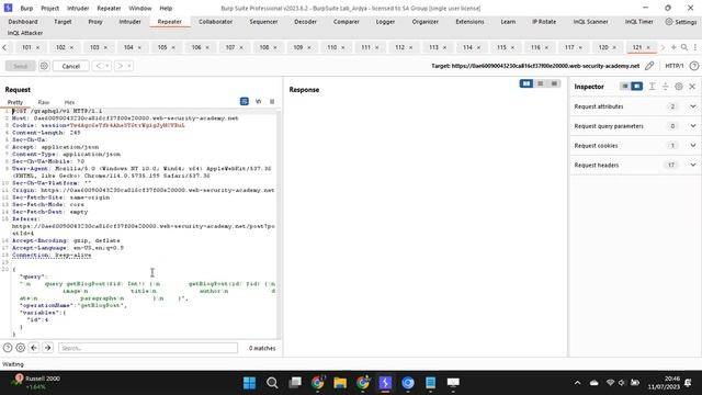 Portswigger Lab: Accessing private GraphQL posts смотреть онлайн