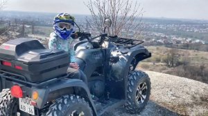 Прогулка по лесу на квадроцикле Стелс атв 500 (хайсан)