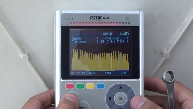 Set up dish to any satellite,fast easy,using live spectrum and Sat ID on Dr.HD 1000S meterfinder смотреть онлайн