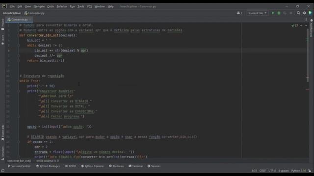 Projeto - Conversor de bases numéricas, Decimal para: Binário Octal ou Hexadecimal | Python. смотреть онлайн