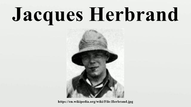 Jacques Herbrand смотреть онлайн