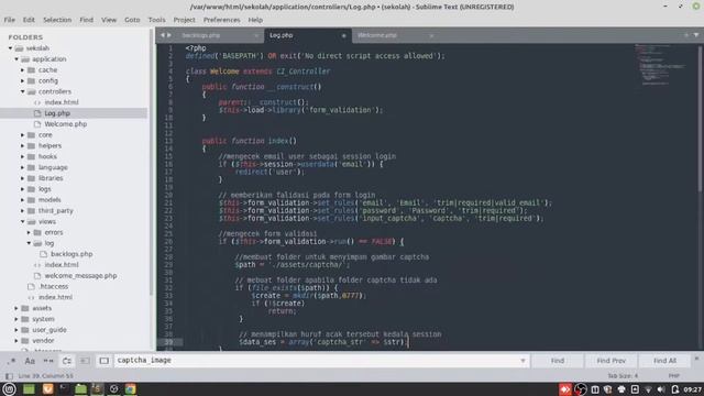 codeigniter login,logout,captcha tutorial смотреть онлайн