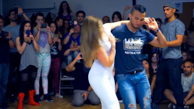 Arthur Santos & Layssa Liebscher - Circular Head Movements 2016 NYC Zouk Festival - Hotline Bling