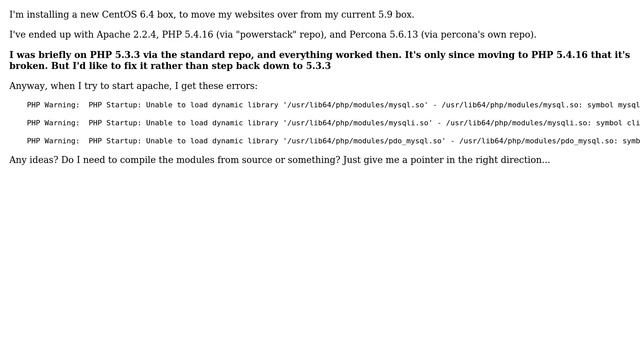 DevOps & SysAdmins: PHP fails to load MySQL modules - "libmysqlclient.so.18" error смотреть онлайн