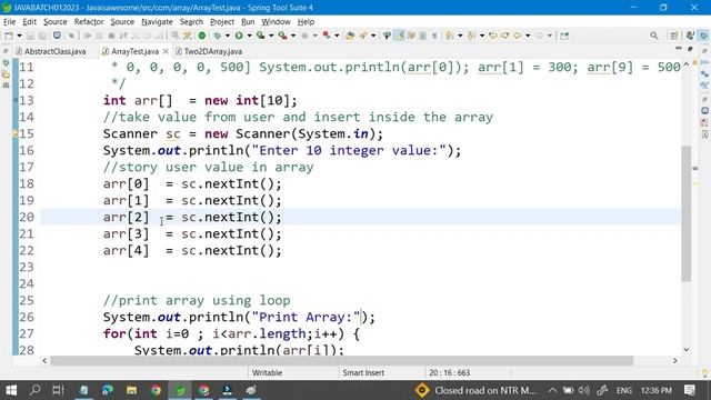 One Dimension Array in java (1D) смотреть онлайн