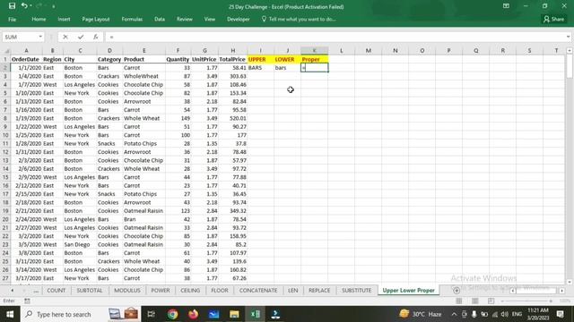 Top 25 Excel Formulas Learning - 25 Day Challenge - Day 14 - Upper, Lower & Proper Formula GokulTec смотреть онлайн