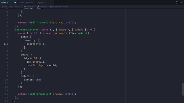 11. Create schema and resolver for decreasing item quantity смотреть онлайн