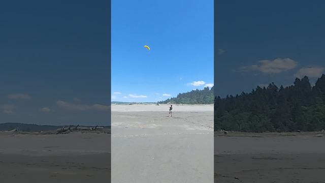 Запуск змея (kite) на берегу океана смотреть онлайн