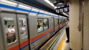 Trains on the Toei Asakusa Line at Asakusabashi in 1080P 60FPS HD
