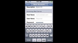 iPhone IMAP Email