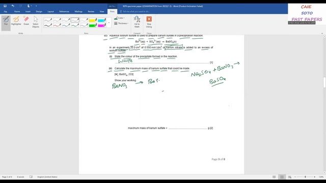 O Level Chemistry 5070 SPECIMEN/P2/EXAMINATION 23 (1-5) смотреть онлайн