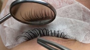 ЭФФЕКТ КИМ КАРДАШЬЯН / Наращивание ресниц 3D (тройной объем) с лучами / Построение схемы