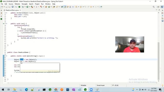 Deadlock implementation using JAVA Interview Question смотреть онлайн