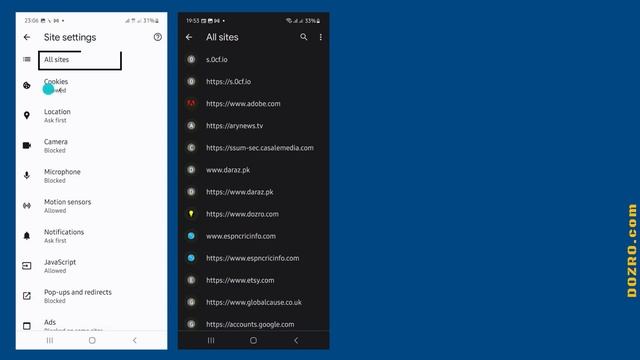 Site Settings Chrome Android смотреть онлайн