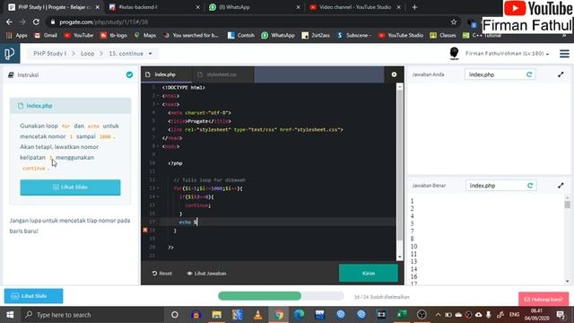 #8 Loop Penggunaan break continue dan foreach di PHP смотреть онлайн