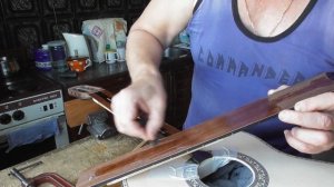 Приклейка накладки к грифу на ЭДП(видео №265).