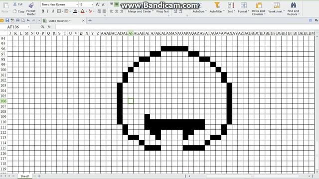 Рисуем по клеточкам #4. Рисуем смайлик который показывает язык. смотреть онлайн